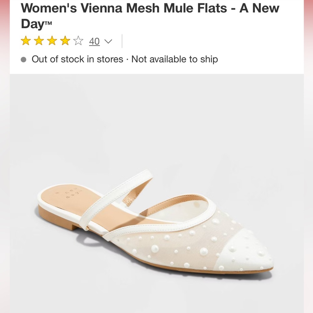 A New Day Mesh Polka Dot Flats in White and Cream